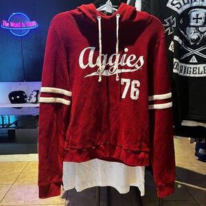 PINK Victoria's Secret Aggies Hoodie with White Details